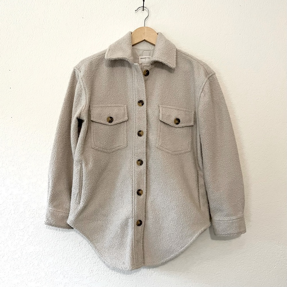 Jackson Rowe Panama Shirt Jacket Ivory XS